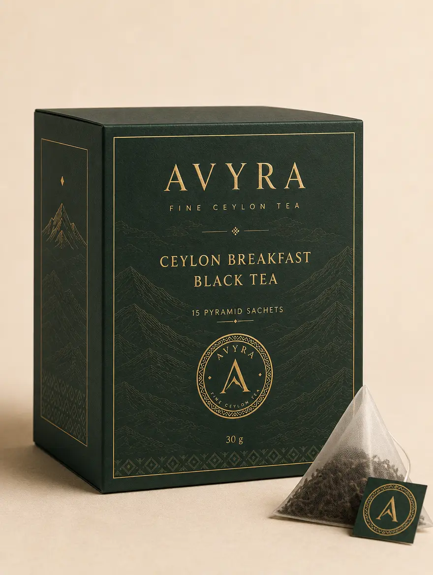 Earl Gray Black Tea in AVYRA packaging